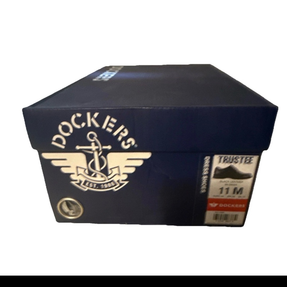Dockers Blue Shoe Box with Black Leather Label
